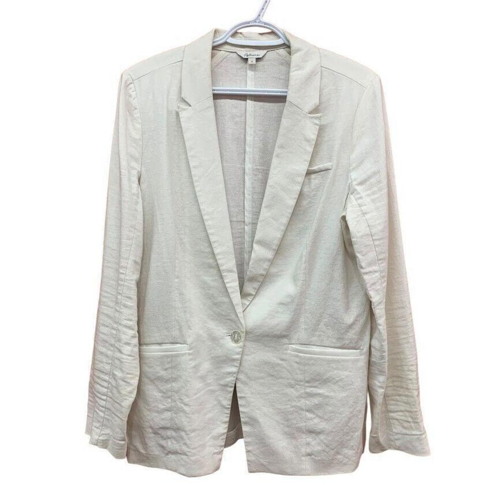 Reitmans Womens White Linen Blend Blazer Jacket Size 11​​​
